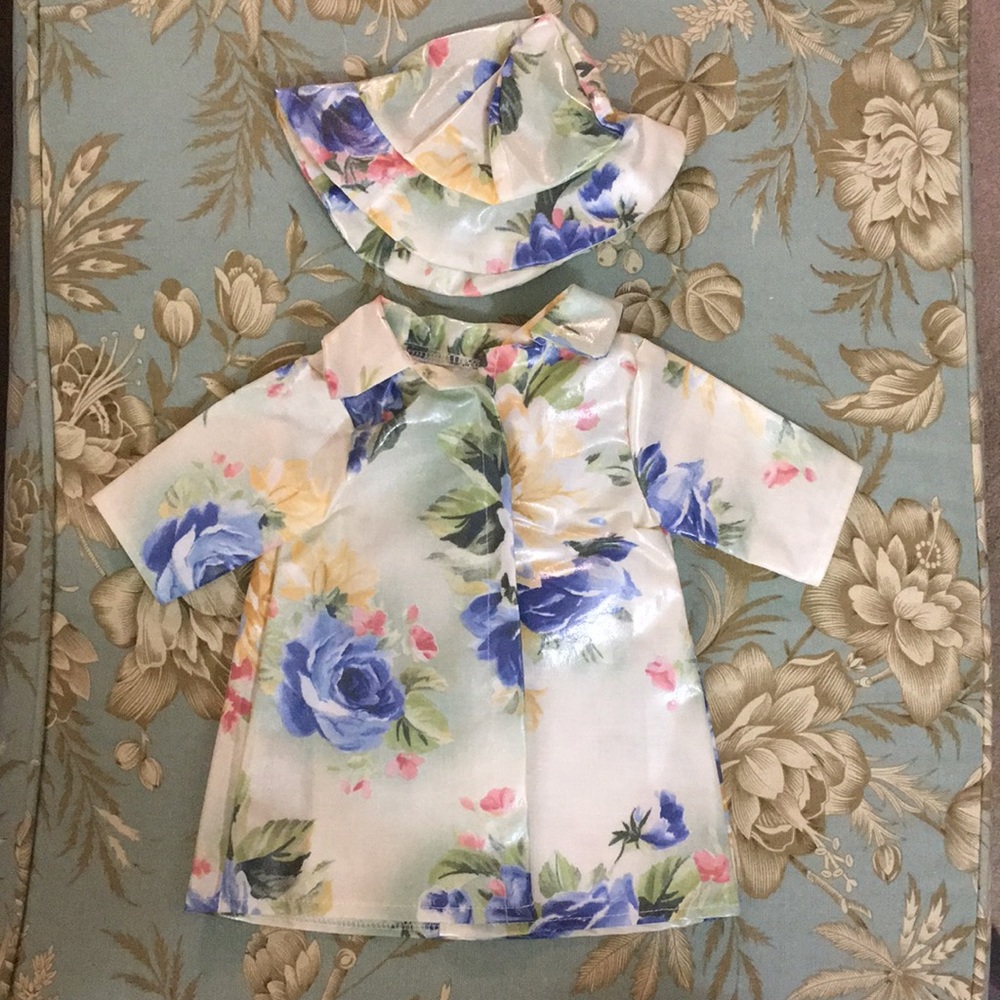 raincoat and hat for American Girl doll or similar